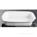 ivory creamy pure white nice modern old rectangular bowl